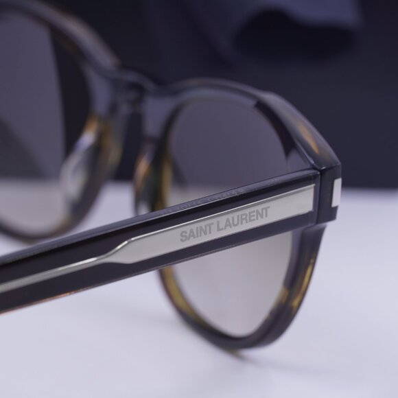 Saint Laurent SL620 005 Round Sunglasses - Havana/Brown Gradient - Picture 6 of 10